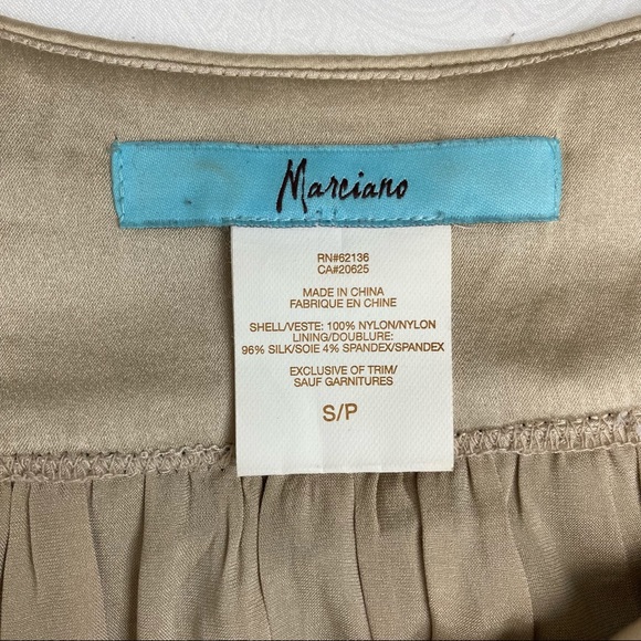 Marciano Lace And Silk Dress, Sz Small, black&Gold - Picture 7 of 12